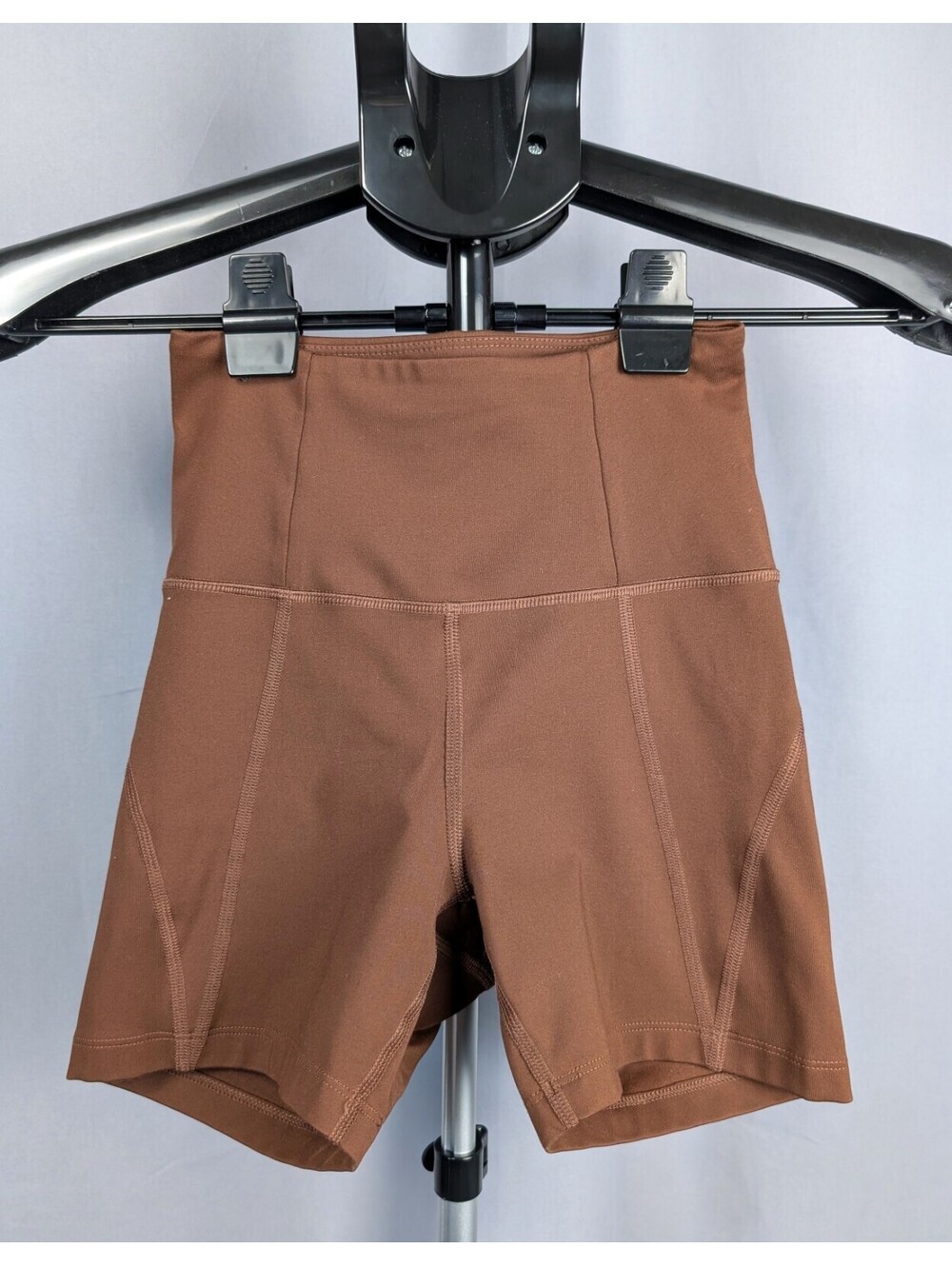 Athleisure Sustainable Girlfriend Collective Brown High-Waist Bike Shorts XXS